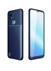 BFS  Realme C21 Kılıf Auto Focus Karbon Kapak - Lacivert