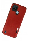 BFS  Realme C21 Kılıf Loop Deri Silikon - Kırmızı