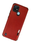 BFS  Realme C21 Kılıf Loop Deri Silikon - Kırmızı