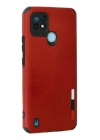 BFS  Realme C21 Kılıf Loop Deri Silikon - Kırmızı