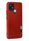 BFS  Realme C21 Kılıf Loop Deri Silikon - Kırmızı