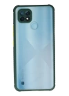 BFS  Realme C21 Kılıf Miami Şeffaf Silikon - Koyu Yeşil