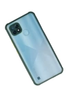 BFS  Realme C21 Kılıf Miami Şeffaf Silikon - Koyu Yeşil