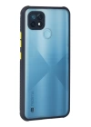BFS  Realme C21 Kılıf Miami Şeffaf Silikon - Lacivert