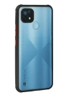 BFS  Realme C21 Kılıf Miami Şeffaf Silikon - Siyah