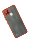 BFS  Realme C21 Kılıf Montreal Silikon Kapak - Kırmızı
