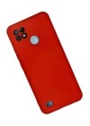 BFS  Realme C21 Kılıf Nano içi Kadife Silikon - Kırmızı