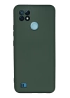 BFS  Realme C21 Kılıf Nano içi Kadife Silikon - Koyu Yeşil