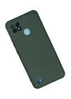 BFS  Realme C21 Kılıf Nano içi Kadife Silikon - Koyu Yeşil