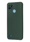 BFS  Realme C21 Kılıf Nano içi Kadife Silikon - Koyu Yeşil
