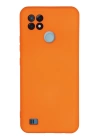 BFS  Realme C21 Kılıf Nano içi Kadife Silikon - Turuncu