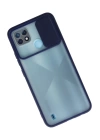 BFS  Realme C21 Kılıf Palm Buzlu Kamera Sürgülü Silikon - Lacivert