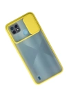BFS  Realme C21 Kılıf Palm Buzlu Kamera Sürgülü Silikon - Sarı