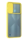 BFS  Realme C21 Kılıf Palm Buzlu Kamera Sürgülü Silikon - Sarı