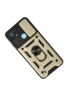 BFS  Realme C21 Kılıf Pars Lens Yüzüklü Silikon - Gold