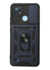 BFS  Realme C21 Kılıf Pars Lens Yüzüklü Silikon - Lacivert