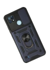 BFS  Realme C21 Kılıf Pars Lens Yüzüklü Silikon - Lacivert