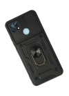 BFS  Realme C21 Kılıf Pars Lens Yüzüklü Silikon - Siyah