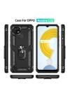 BFS  Realme C21 Kılıf Sofya Yüzüklü Silikon Kapak - Siyah