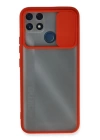 BFS  Realme C25 Kılıf Palm Buzlu Kamera Sürgülü Silikon - Kırmızı