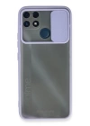 BFS  Realme C25 Kılıf Palm Buzlu Kamera Sürgülü Silikon - Lila
