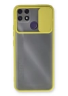 BFS  Realme C25 Kılıf Palm Buzlu Kamera Sürgülü Silikon - Sarı