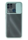 BFS  Realme C25 Kılıf Palm Buzlu Kamera Sürgülü Silikon - Turkuaz