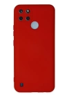 BFS  Realme C25Y Kılıf Nano içi Kadife Silikon - Kırmızı
