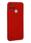 BFS  Realme C25Y Kılıf Nano içi Kadife Silikon - Kırmızı