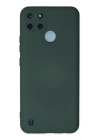 BFS  Realme C25Y Kılıf Nano içi Kadife Silikon - Koyu Yeşil