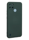 BFS  Realme C25Y Kılıf Nano içi Kadife Silikon - Koyu Yeşil