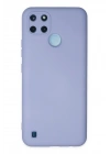 BFS  Realme C25Y Kılıf Nano içi Kadife Silikon - Lila