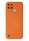 BFS  Realme C25Y Kılıf Nano içi Kadife Silikon - Turuncu
