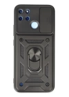 BFS  Realme C25Y Kılıf Pars Lens Yüzüklü Silikon - Siyah