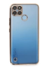 BFS  Realme C25Y Kılıf Razer Lensli Silikon - Gold