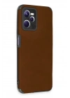 BFS  Realme C35 Kılıf Loop Deri Silikon - Kahverengi