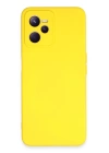 BFS  Realme C35 Kılıf Nano içi Kadife Silikon - Sarı
