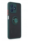 BFS Realme C53 Kılıf Montreal Yüzüklü Silikon Kapak - Yeşil