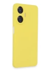 BFS  Realme C55 Kılıf Nano içi Kadife Silikon - Sarı
