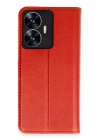 BFS  Realme C55 Kılıf Trend S Plus Kapaklı Kılıf - Kırmızı