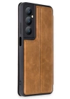 BFS  Realme C65 Kılıf Flip Cover - Taba