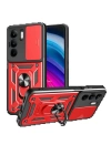BFS  Realme C75 4G Kılıf Pars Lens Yüzüklü Silikon - Kırmızı