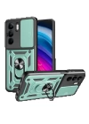 BFS  Realme C75 4G Kılıf Pars Lens Yüzüklü Silikon - Yeşil