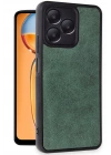 BFS  Realme Note 50 4G Kılıf Aras Deri Kapak - Koyu Yeşil