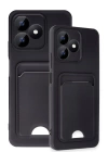 BFS  Realme Note 50 4G Kılıf Kelvin Kartvizitli Silikon - Siyah