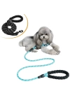 BFS  Reflektörlü Fosforlu Köpek Gezdirme Halatı Tasma Kayışı Metal Kancalı 130 cm