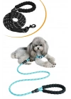 BFS  Reflektörlü Fosforlu Köpek Gezdirme Halatı Tasma Kayışı Metal Kancalı 130 cm