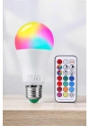 BFS Renk Değiştirebilen RGB Işıklı Led Ampul A+Enerji 15 Watt Led Işık