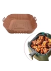 BFS  Renkli Isıya Dayanıklı Yıkanılabilir Silikon Fırın  Airfryer Kare Model Pişirme Matı 20 cm