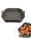 BFS  Renkli Isıya Dayanıklı Yıkanılabilir Silikon Fırın  Airfryer Kare Model Pişirme Matı 20 cm